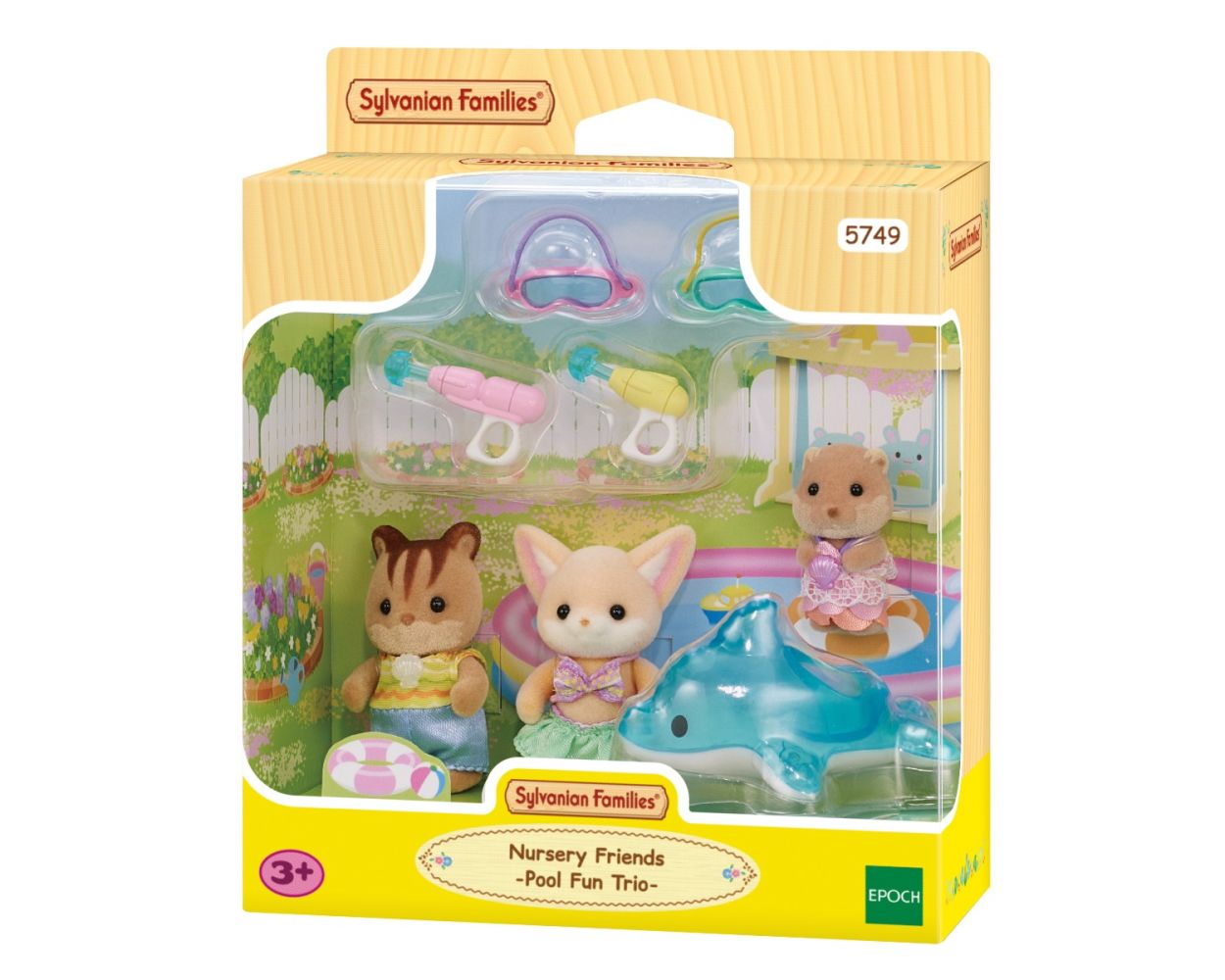 Calico critters nursery friends pool fun trio