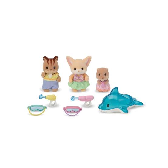 Calico critters nursery friends pool fun trio