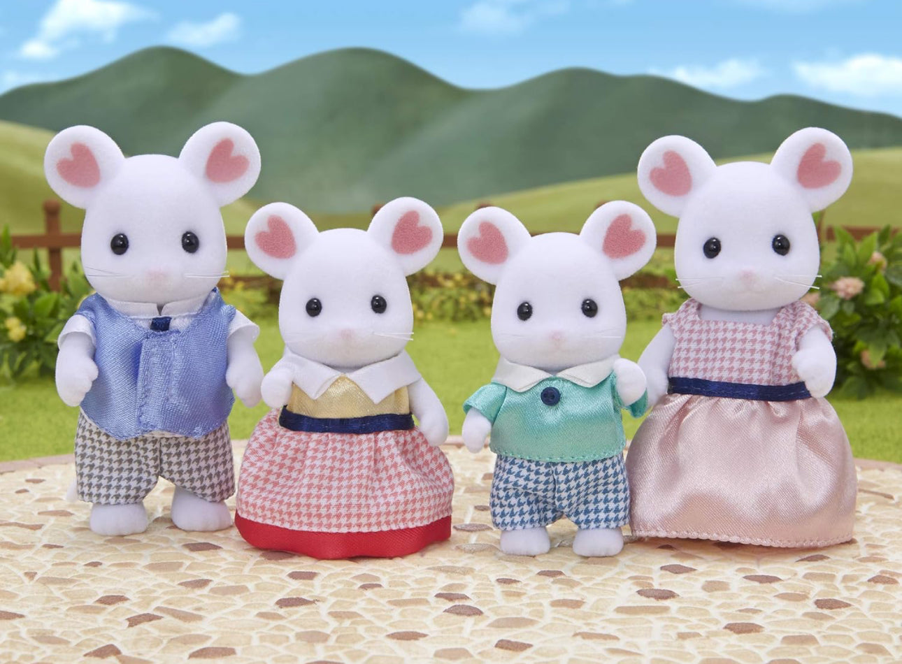 Sylvanian families ratones blancos