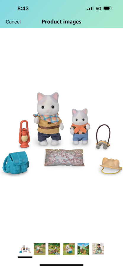 Sylvanian families gatos latte exploradores