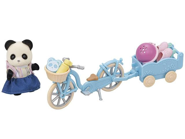 Sylvanian families panda set de bicicleta