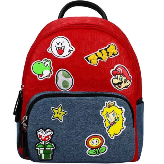 Mario Bros mochila parches