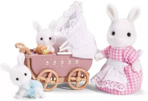 Sylvanian families set carreola conejos Connor y Kerri