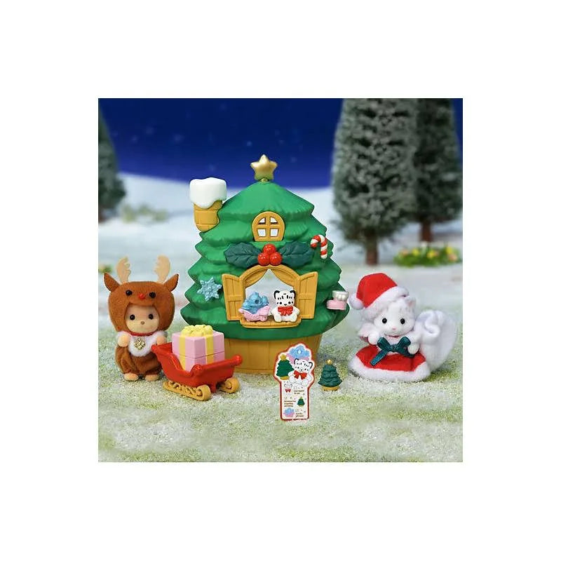 Sylvanian families baby Santa Christmas tree house 2024