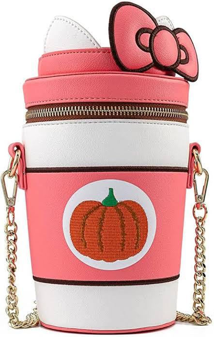 Hello Kitty loungefly pumpkin spice crossbody bag