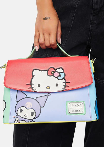 Hello Kitty loungefly color block crossbody bag